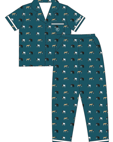 Kathryn Lilly Equestrian Silk Pajamas