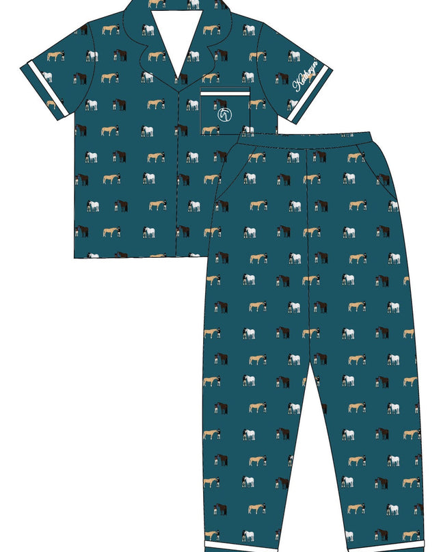 Kathryn Lilly Equestrian Silk Pajamas