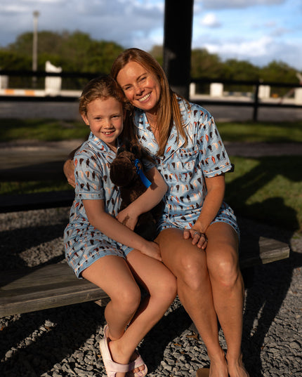 Kathryn Lilly Equestrian Silk Pajamas