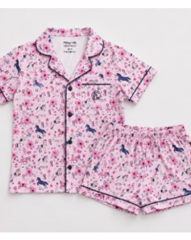Kathryn Lilly Equestrian Silk Pajamas