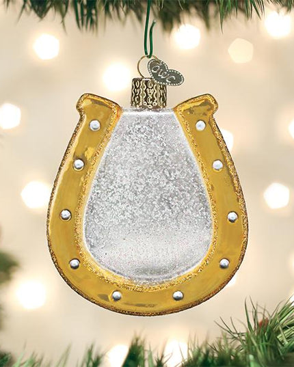 Glass Horseshoe Ornament