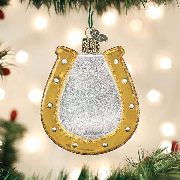 Glass Horseshoe Ornament