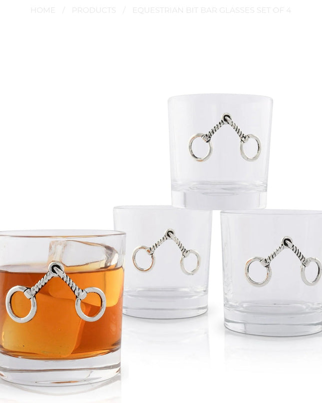 Arthur Court Equestrian Bit Bar Glasses-Arthur Court-HorzeStylz