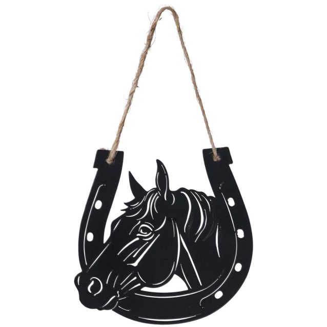 Black Metal Horseshoe Ornament-Tough1-HorzeStylz