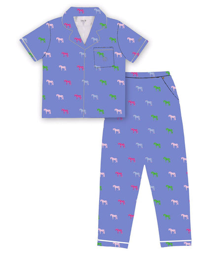 Kathryn Lilly Equestrian Silk Pajamas-Kathryn Lily-HorzeStylz