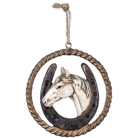Black Metal Horseshoe Ornament