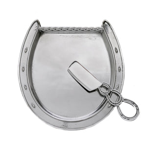 Arthur Court Horseshoe Plate with Server-Arthur Court-HorzeStylz
