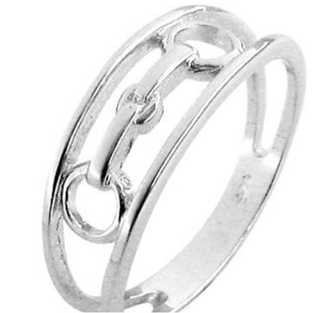 Sterling Silver Horse Bit Ring