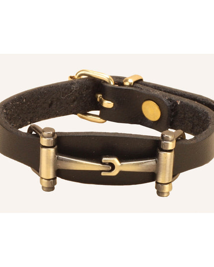 Tory Leather Flared Snaffle Bit Bracelet-Tory-HorzeStylz