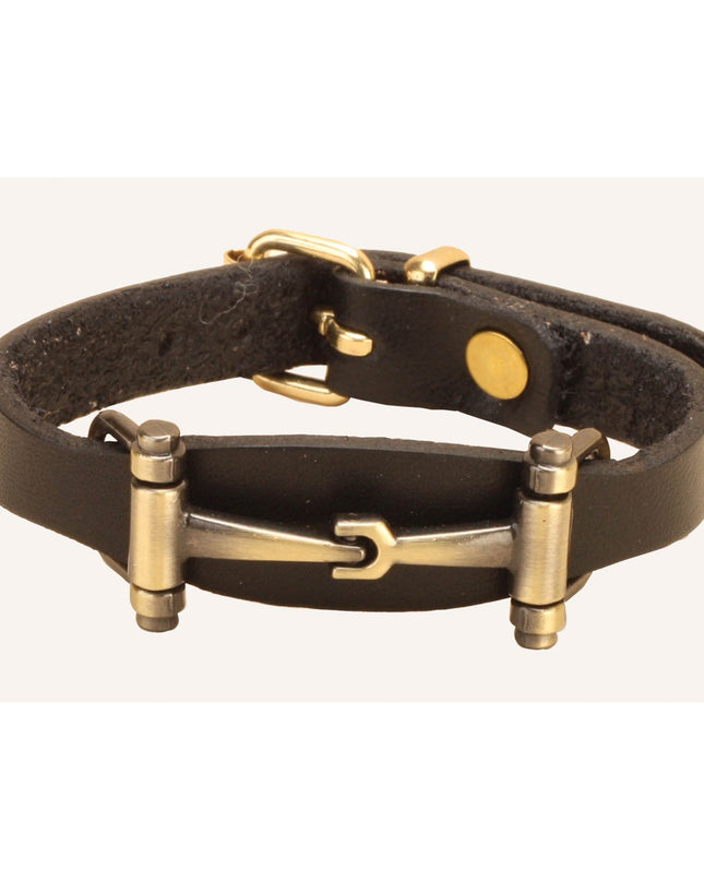 Tory Leather Flared Snaffle Bit Bracelet-Tory-HorzeStylz